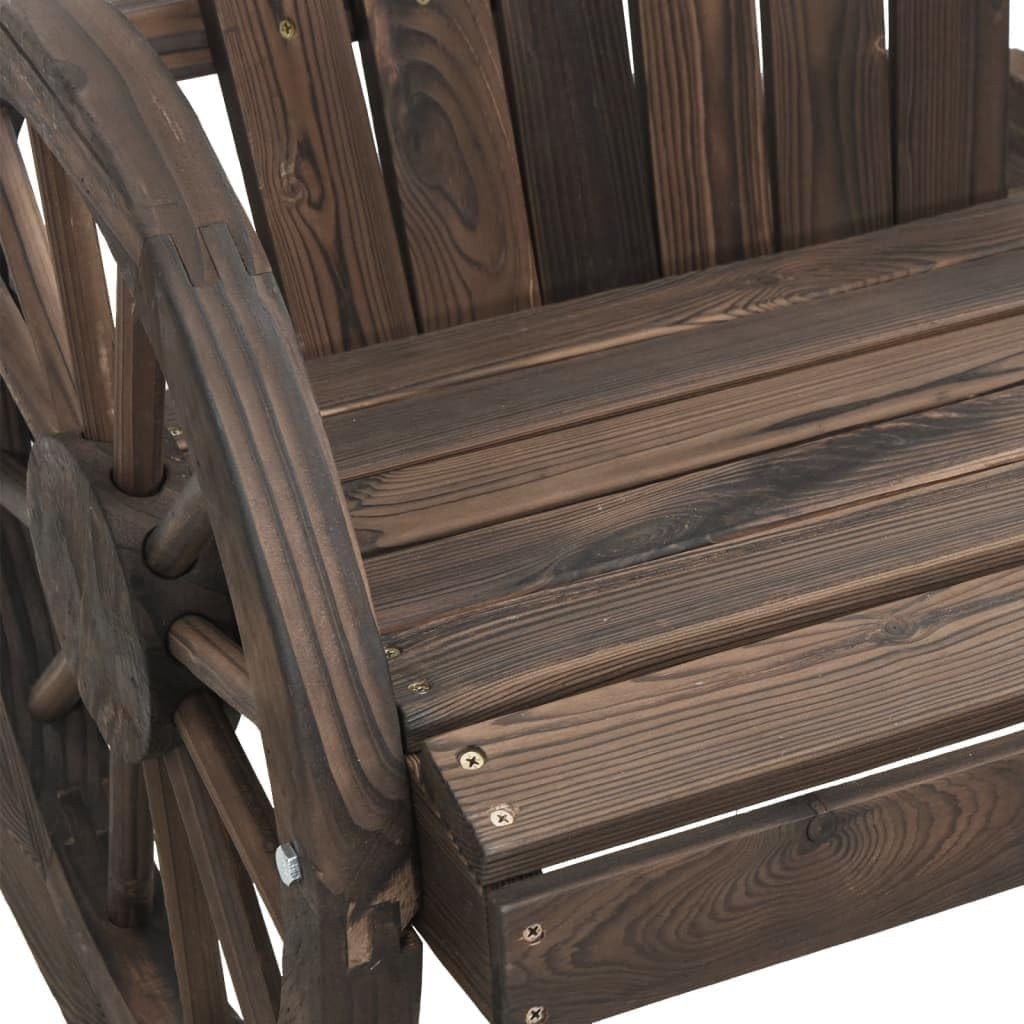 Wood Rocking Garden Chair Outdoor Adirondack Seat Rustic Comfort Deck Lawn