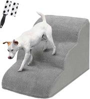 3 Step Dog Ramp Stairs for Bed Sofa High Density Foam