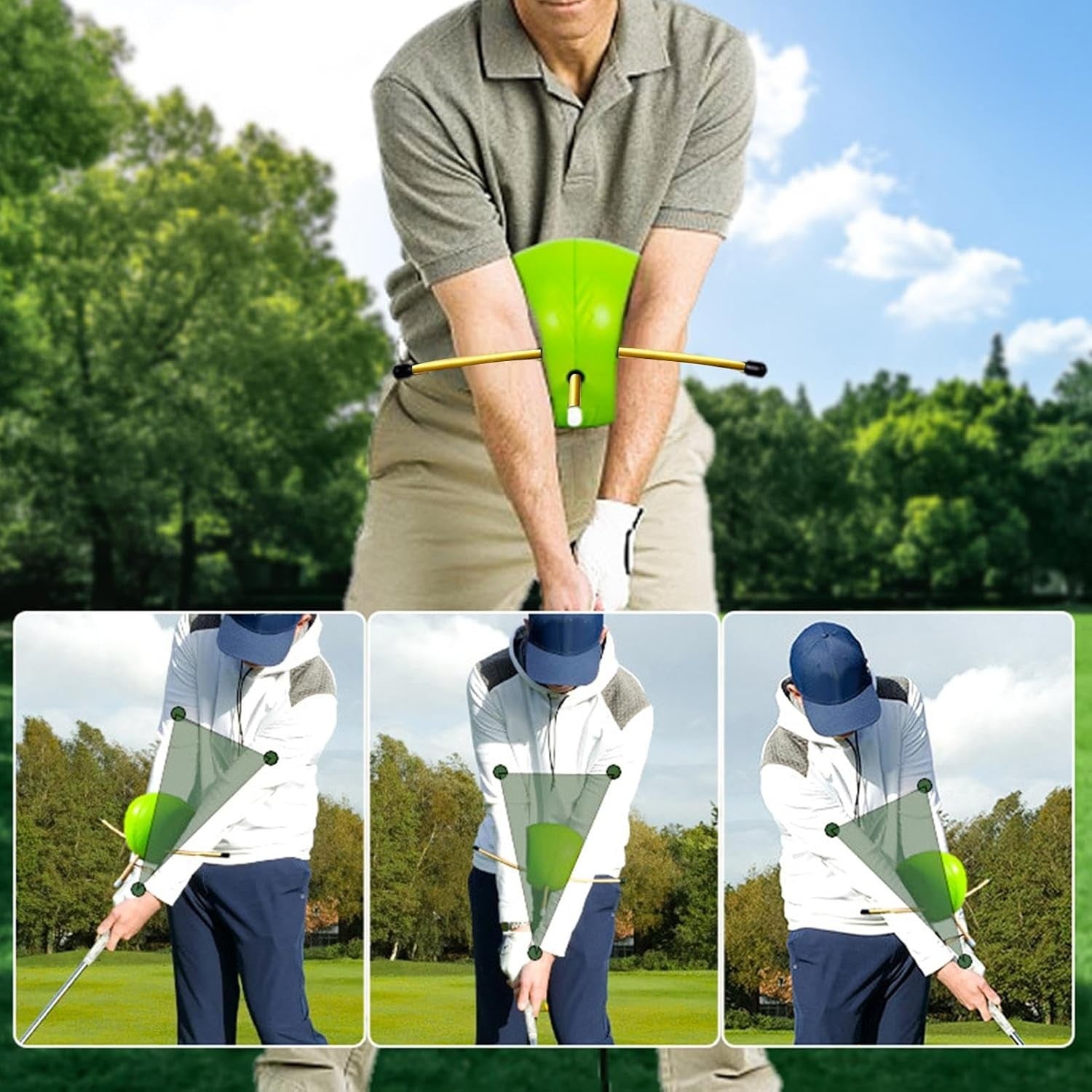 Golf Swing Trainer Arm Alignment Connector Correction Aid