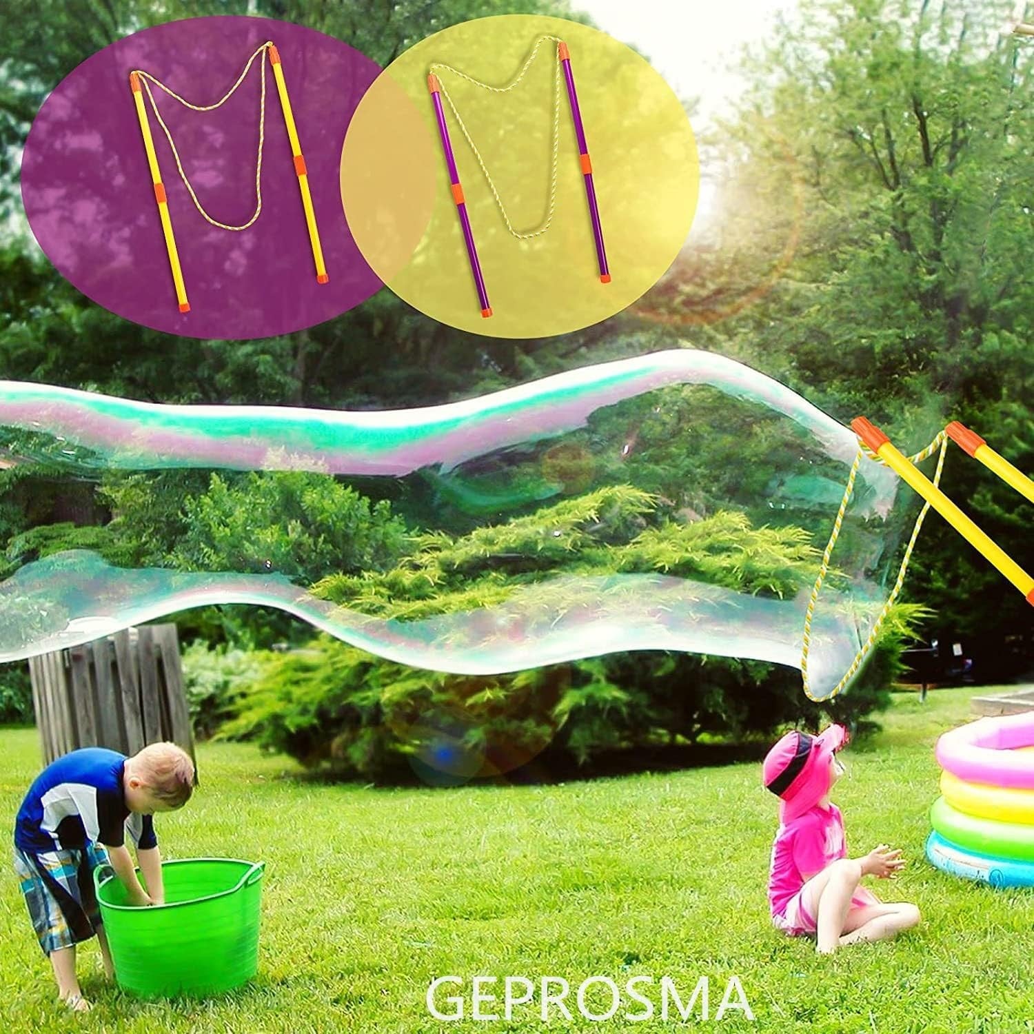 55cm Giant Bubble Wand Rope Kit Multipack Kids Outdoor Toy