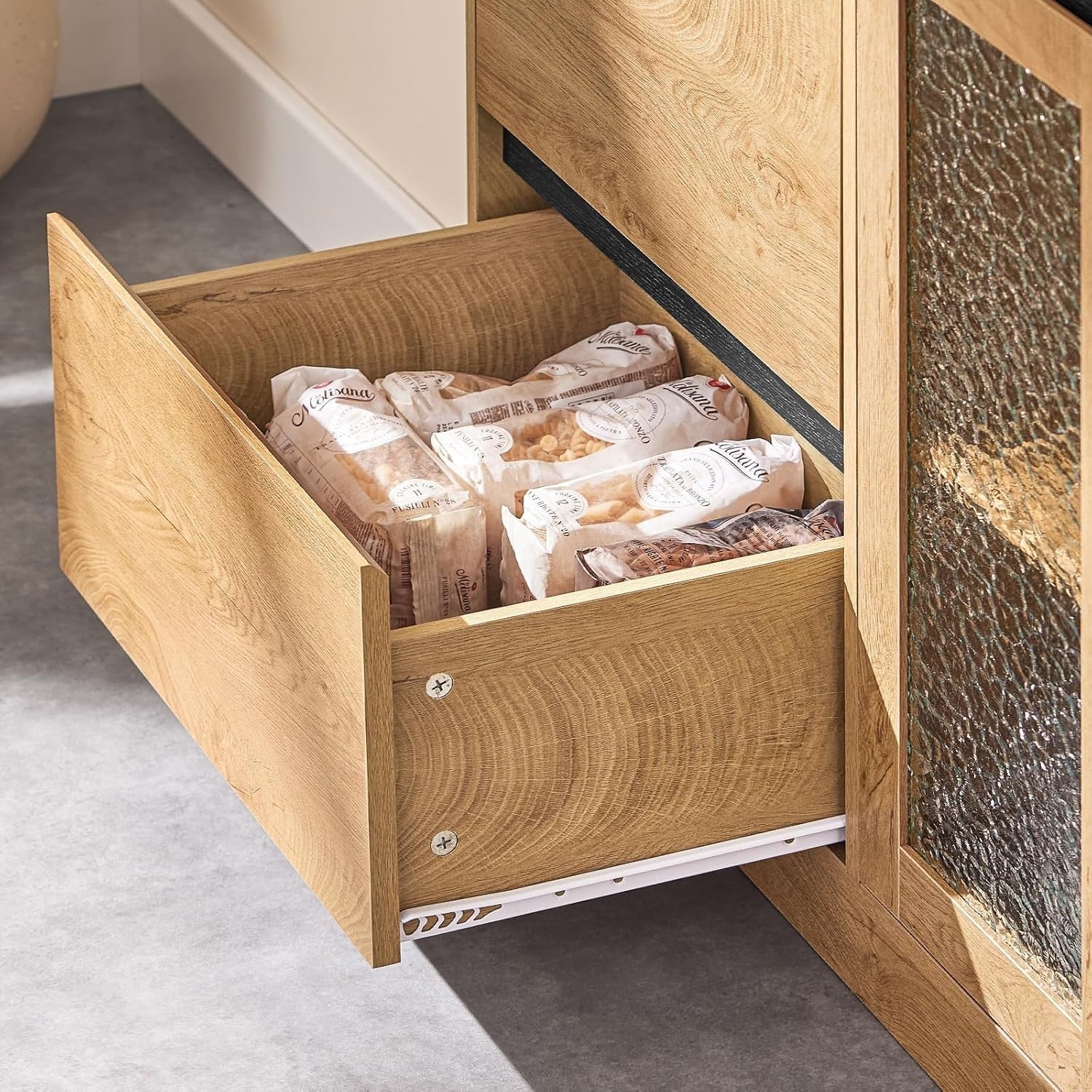Luxury Sideboard Storage Cabinet with 3 Drawers & 3 Doors W112xD40xH89cm