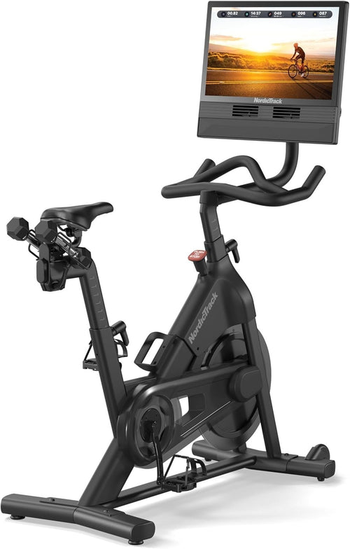 Studio Spin Bike w/ 24" Pivot Screen, 24 Digital Levels & Silent Magnetic Drive