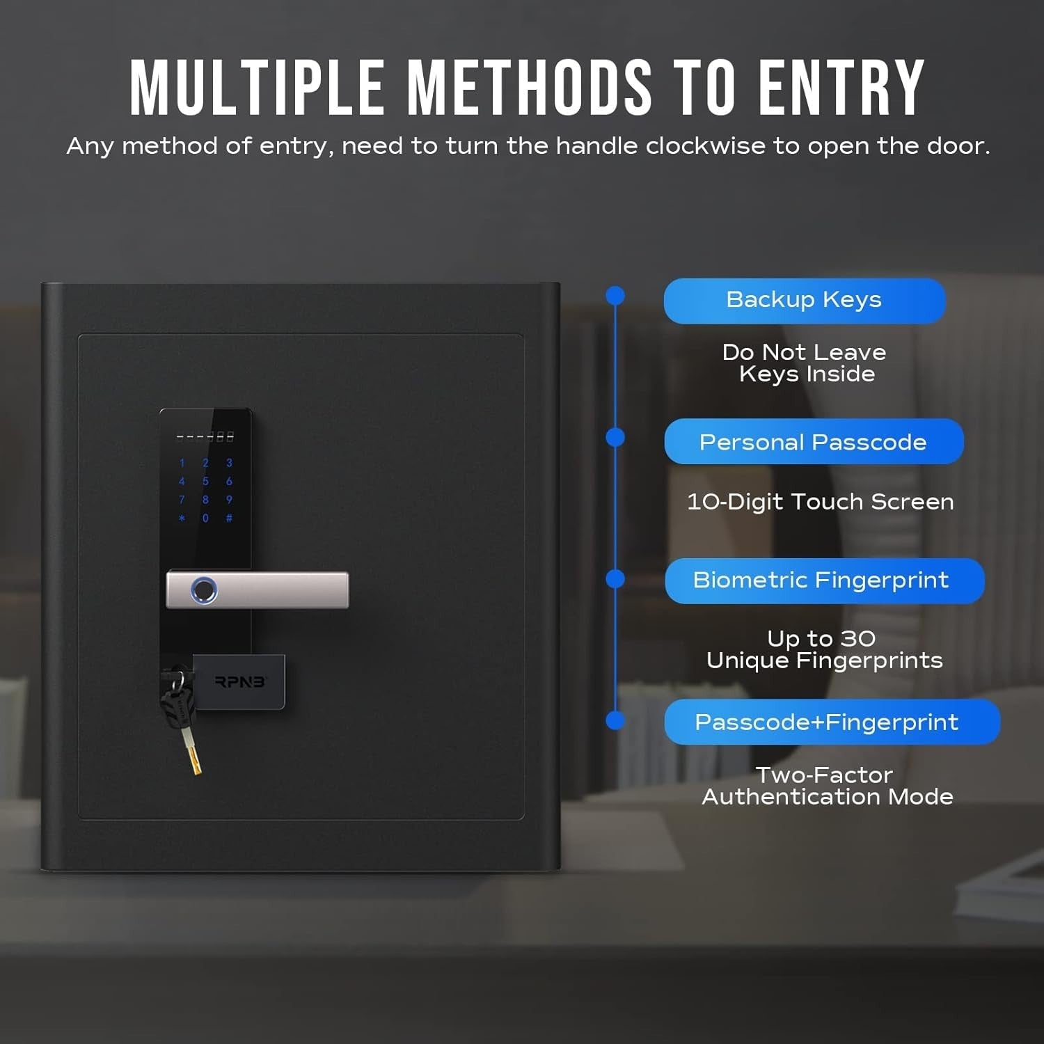 45L Biometric Fingerprint Safe Touch Screen Digital Security