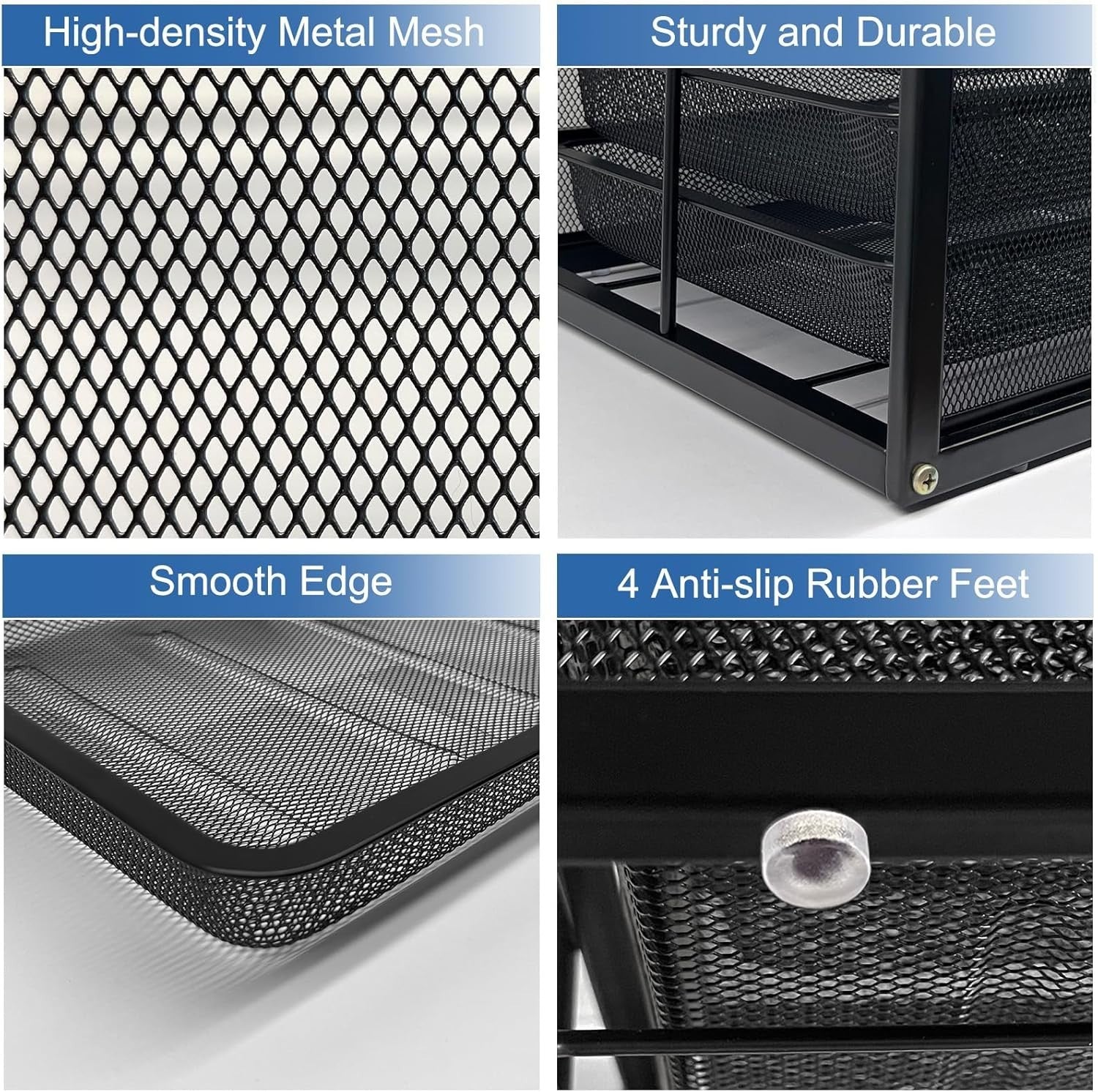 Desktop Mesh File Organizer 10 Drawers Large Office Paper Storage Box