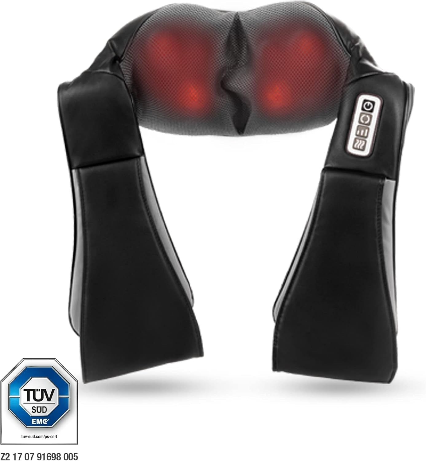 Deep Tissue Neck Shoulder Massager with Heat | Corded Electric Shiatsu Pain Reli