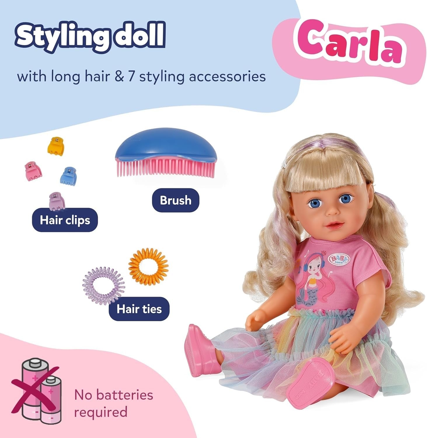 43cm Big Sister Fashion Doll Blonde Hair Styling Accessories Poseable