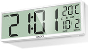 Large Digital Wall Clock 14.5" Jumbo Display Auto DST Temp Date Alarm Modern