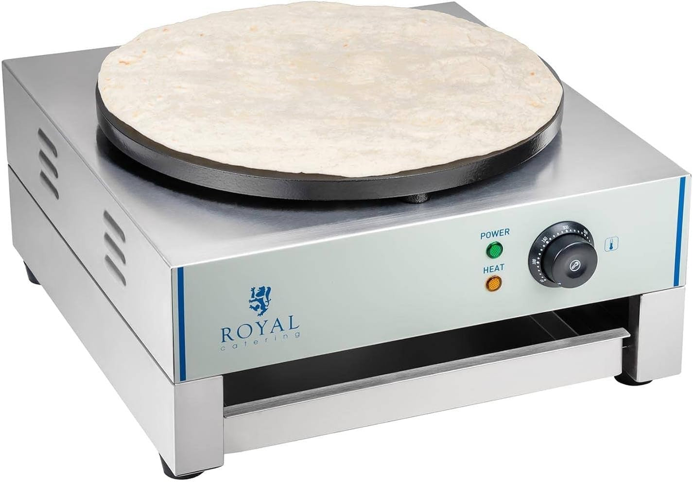 Commercial Crepe Maker 3000W Cast Iron Plate | Pro Pancake Griddle 40cm