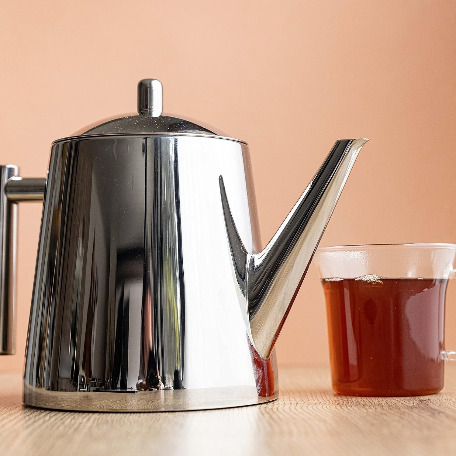 Stainless Steel Teapot 1.5L 8 Cup Tea Pot with Removable Infuser