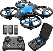 Mini Hand Controlled Drone with 3 Batteries, 3D Flip & Auto Hover for Kids