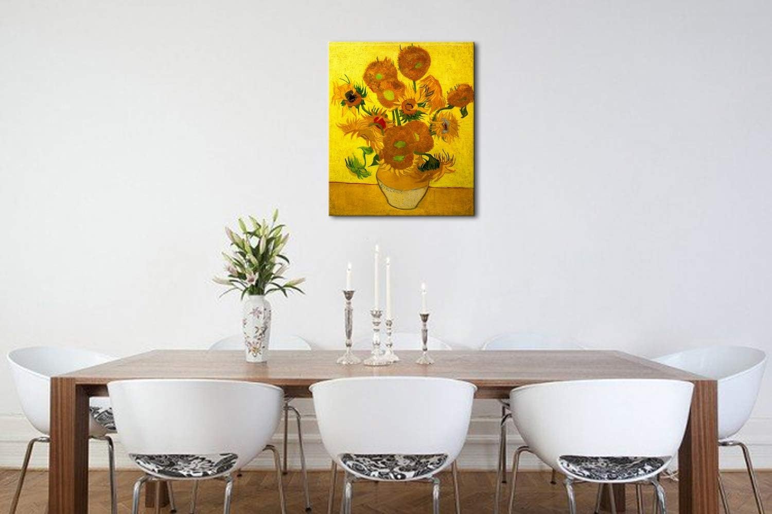 Large Modern Abstract Flowers Canvas Wall Art Framed Home Decor