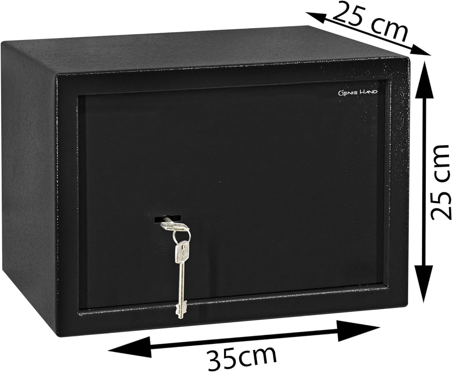 20L Steel Security Safe Box Double Key Lock Removable Shelf Home