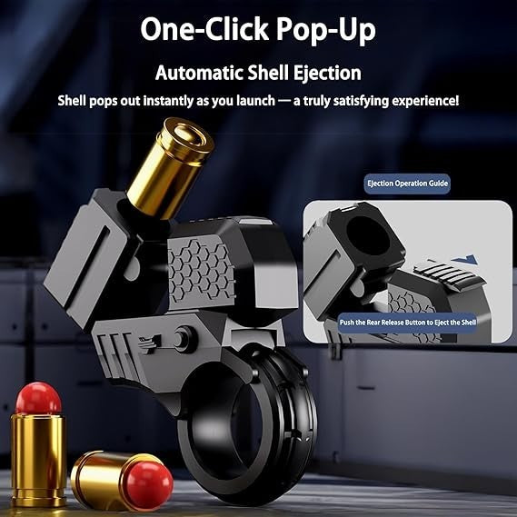 Alloy Finger Fidget Ring Launcher Pop Action Stress Focus EDC