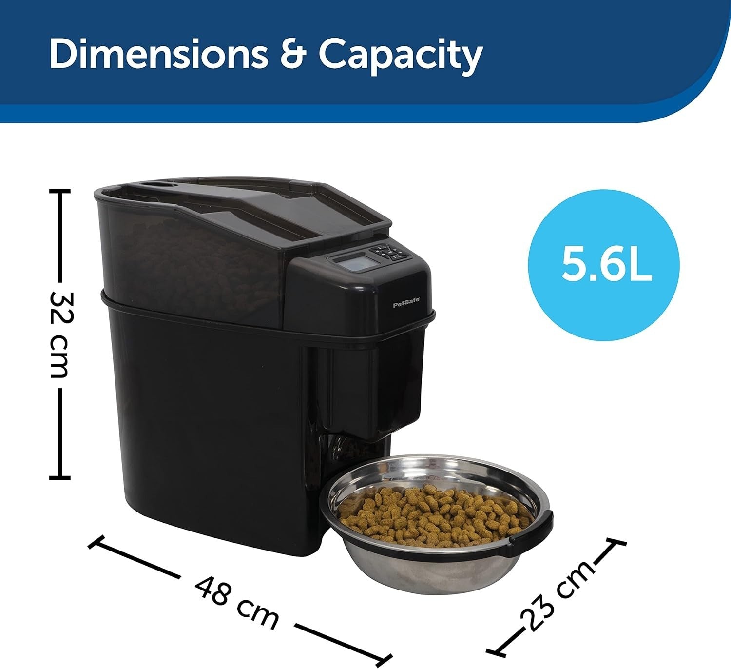 Automatic Pet Feeder 24 Cup Programmable Portion Control Food Timer