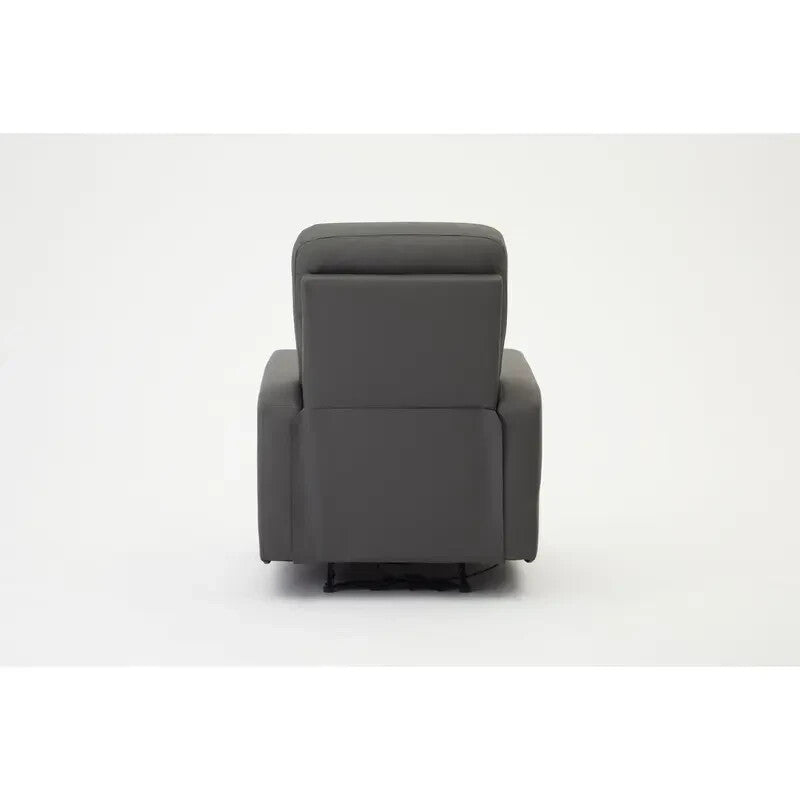 Grey Electric Recliner Armchair PU Leather Sofa Chair Foam Filled