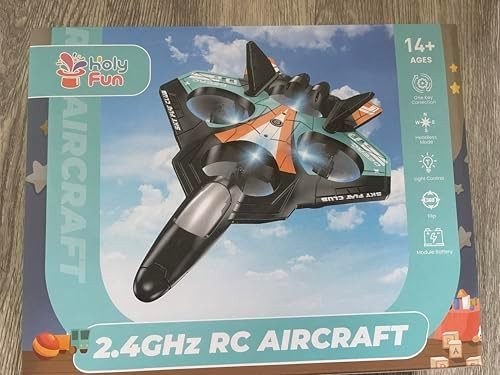 Foam RC Plane Drone for Kids LED Lights 360° Flip Auto Hover Remote
