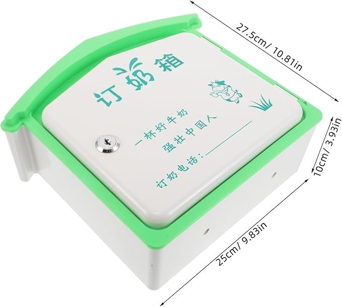 Wall Mounted Milk Box Outdoor Lockable Storage Weatherproof Aluminium Case