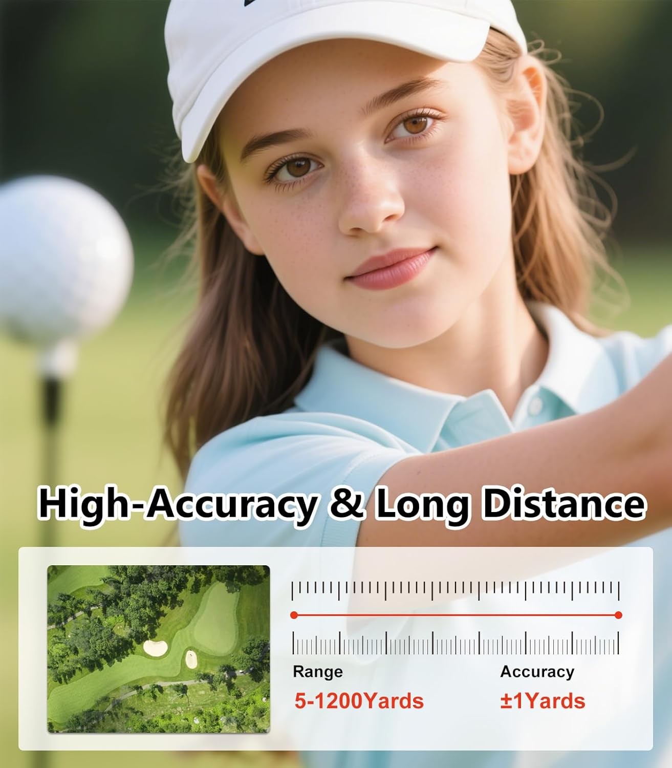 Golf Finder 1200 Yards Slope Flag Lock Vibration Rechargeable