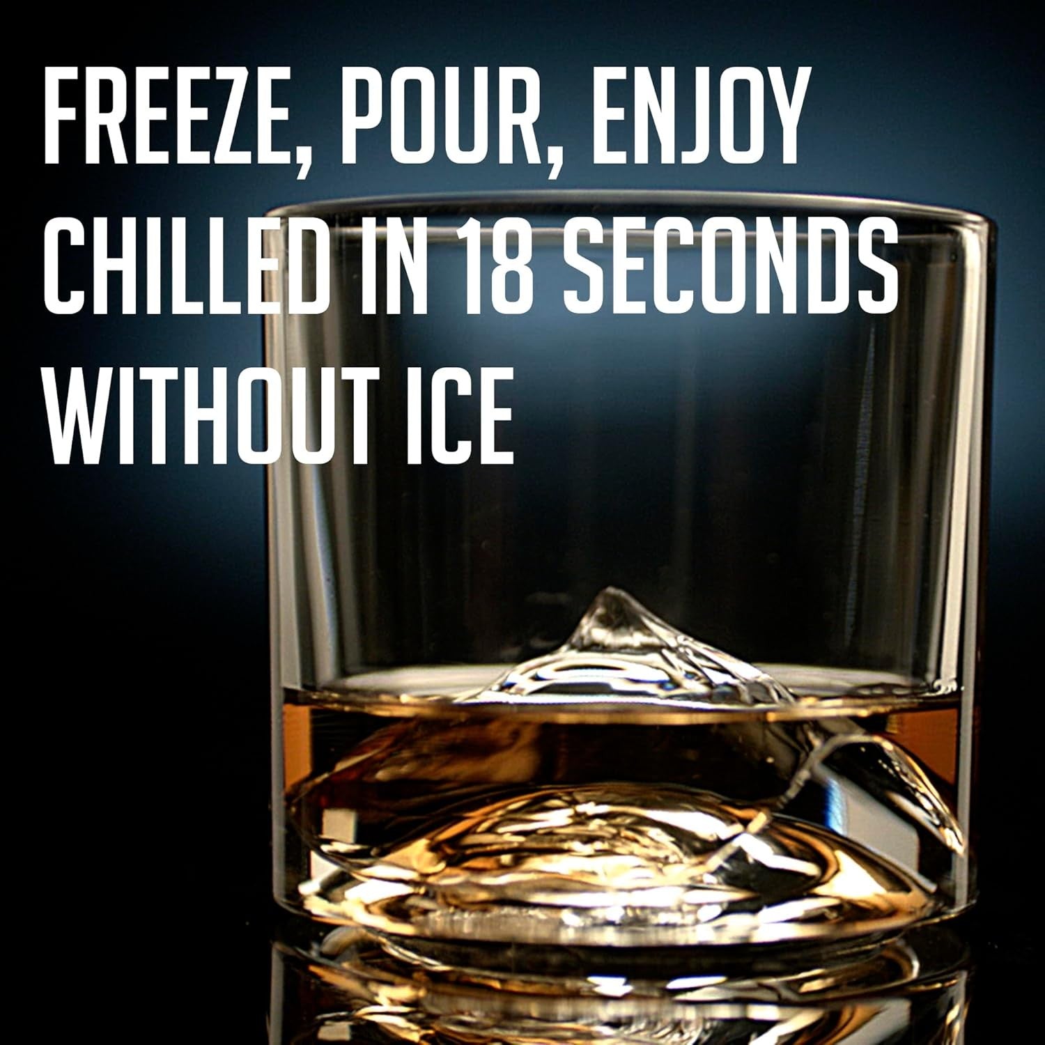 Everest Mountain Whiskey Glasses Set of 2 – 270ml Freeze-Chill Crystal Tumblers