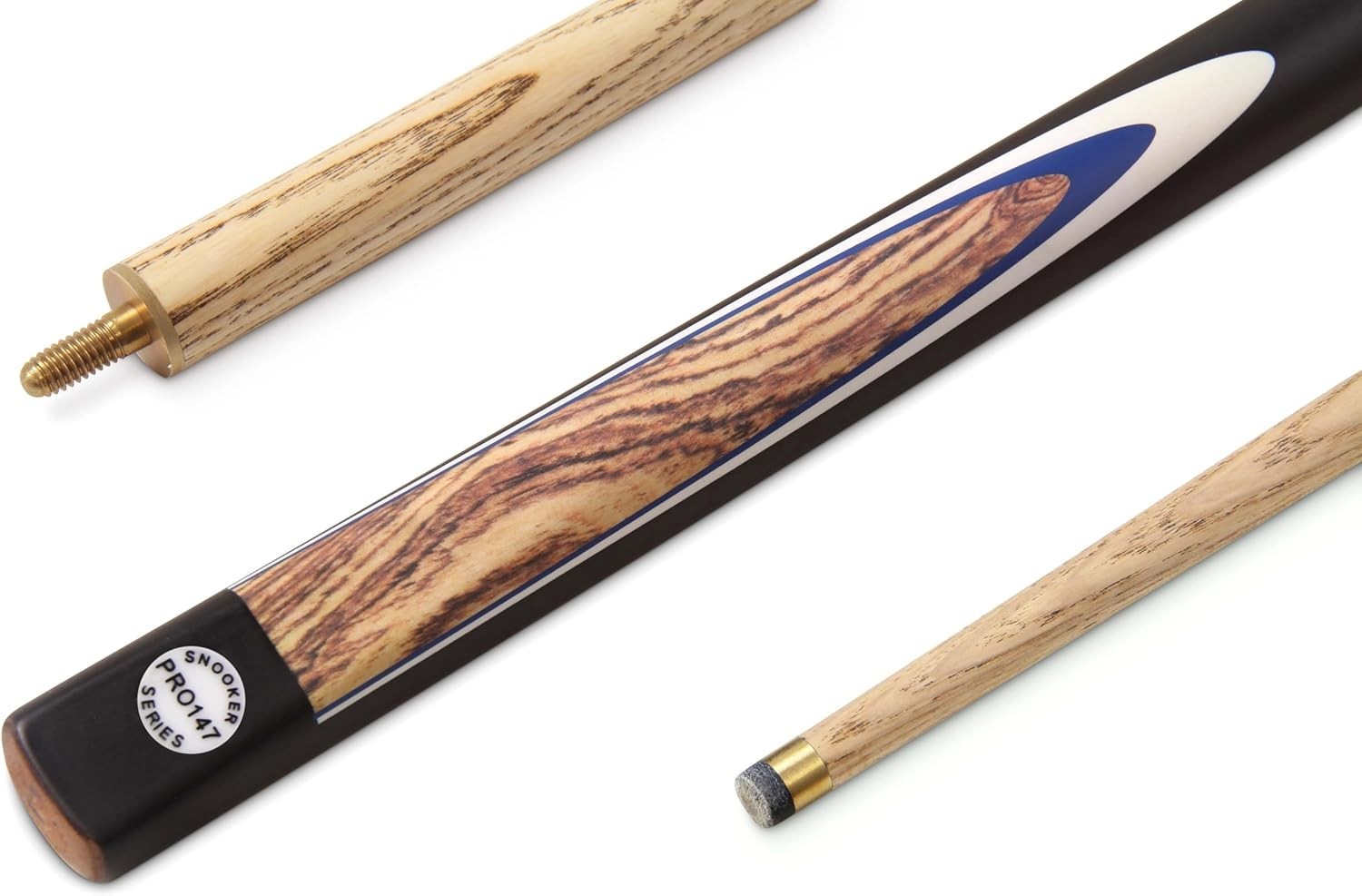 48” Junior Kids Pool Snooker Cue 3-Piece Adjustable 10mm Tip 14-16oz