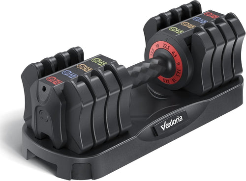 22.5LB Adjustable Dumbbell 5-in-1 Quick Adjust Single Home Gym Weight