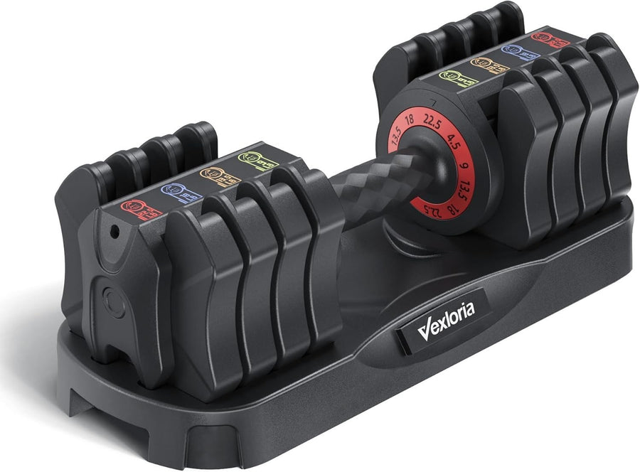 22.5LB Adjustable Dumbbell 5-in-1 Quick Adjust Single Home Gym Weight