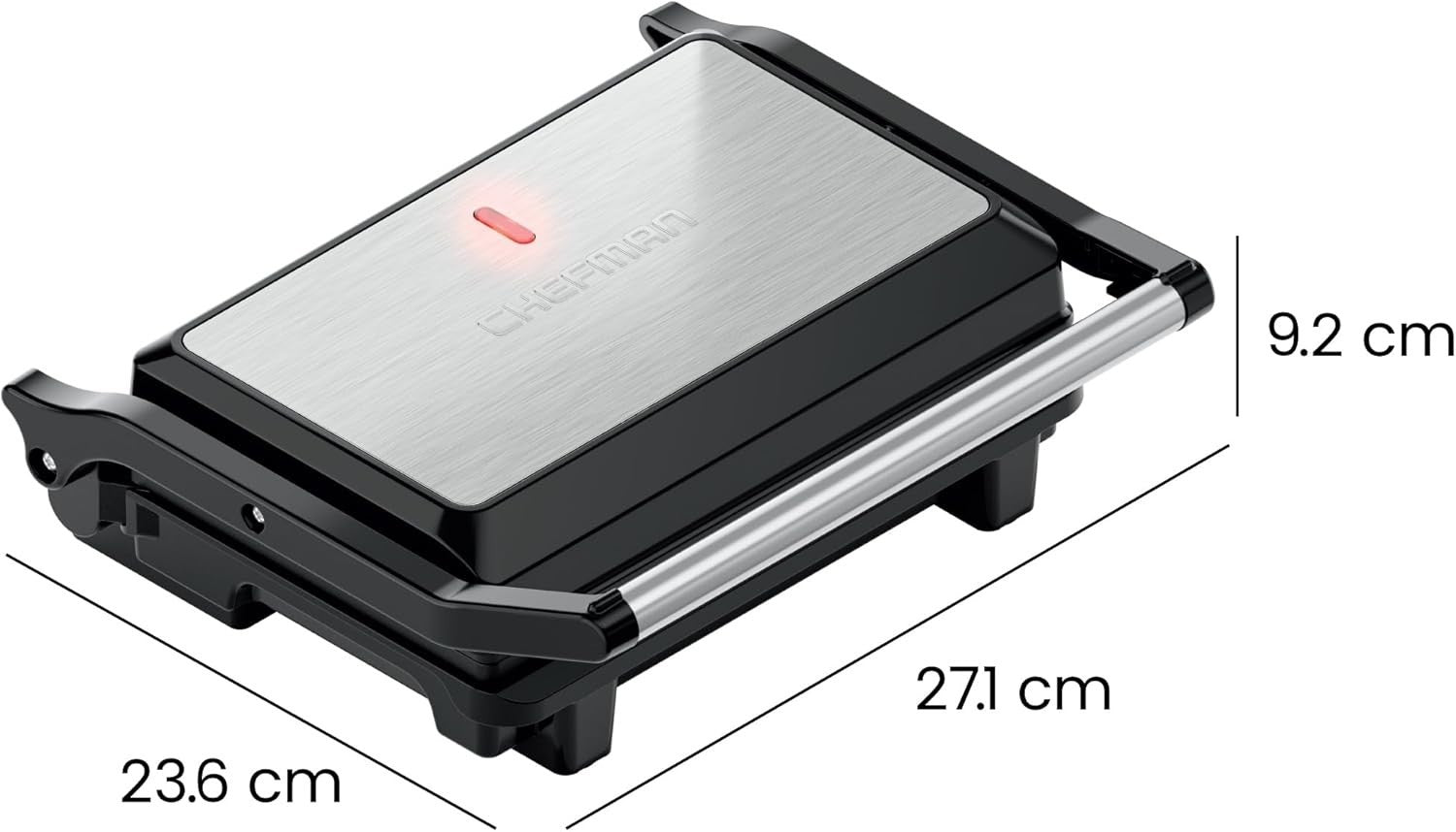 2-Slice Panini Press & Indoor Grill, Floating Hinge, Nonstick Plates