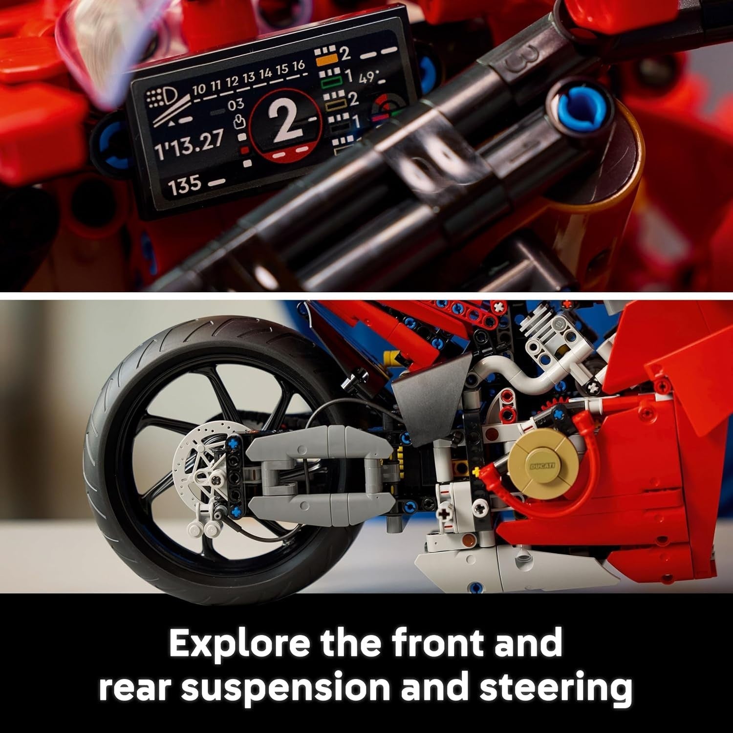 High-Performance Racing Motorcycle Model Kit | 3-Speed Gearbox & Digital Build