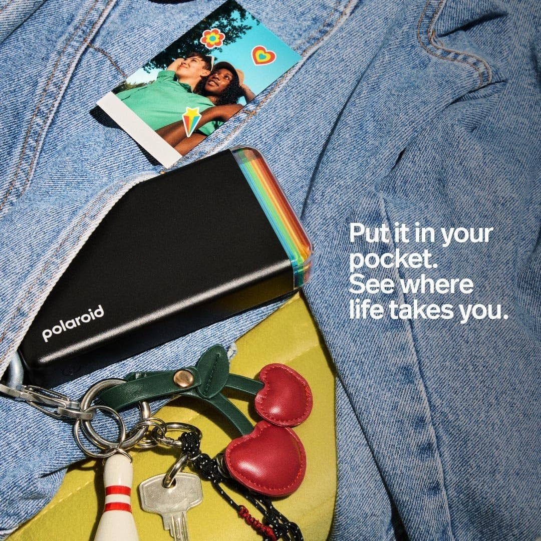 Bluetooth Pocket Photo Printer Portable 2x3 Dye Sublimation Black