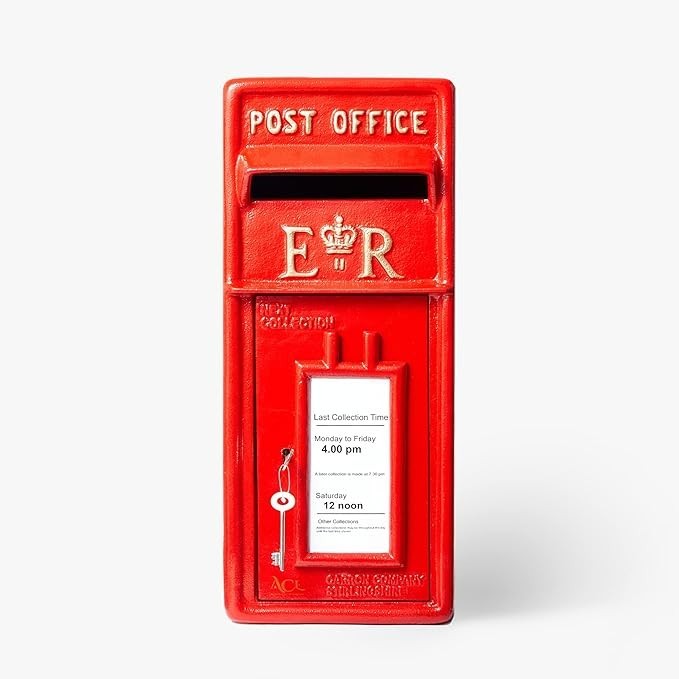 Lockable Cast Iron Royal Mail Post Box Red – Wall Mount, Secure, Weatherproof