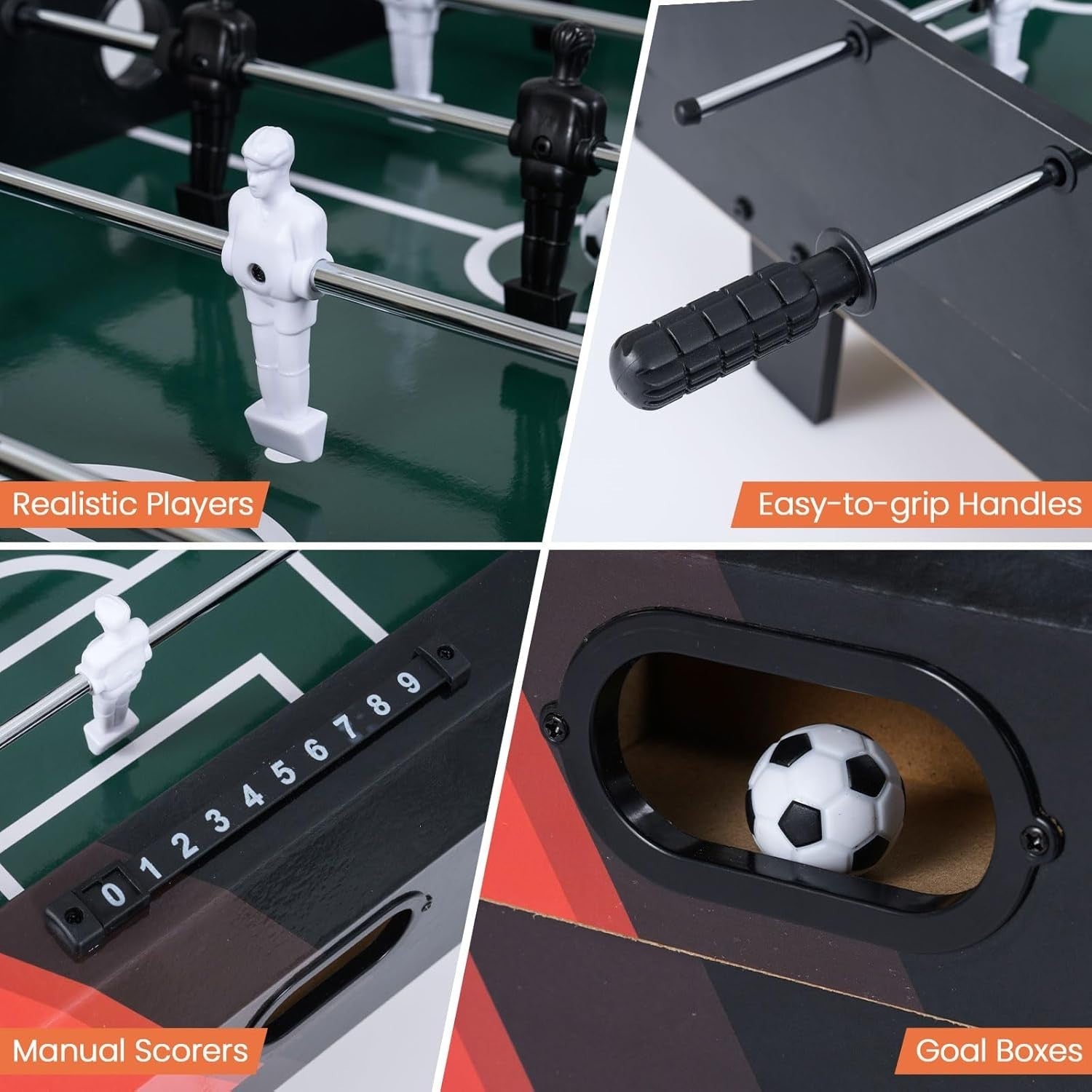 4 in 1 Combo Games Table Foosball Air Hockey Pool Ping Pong