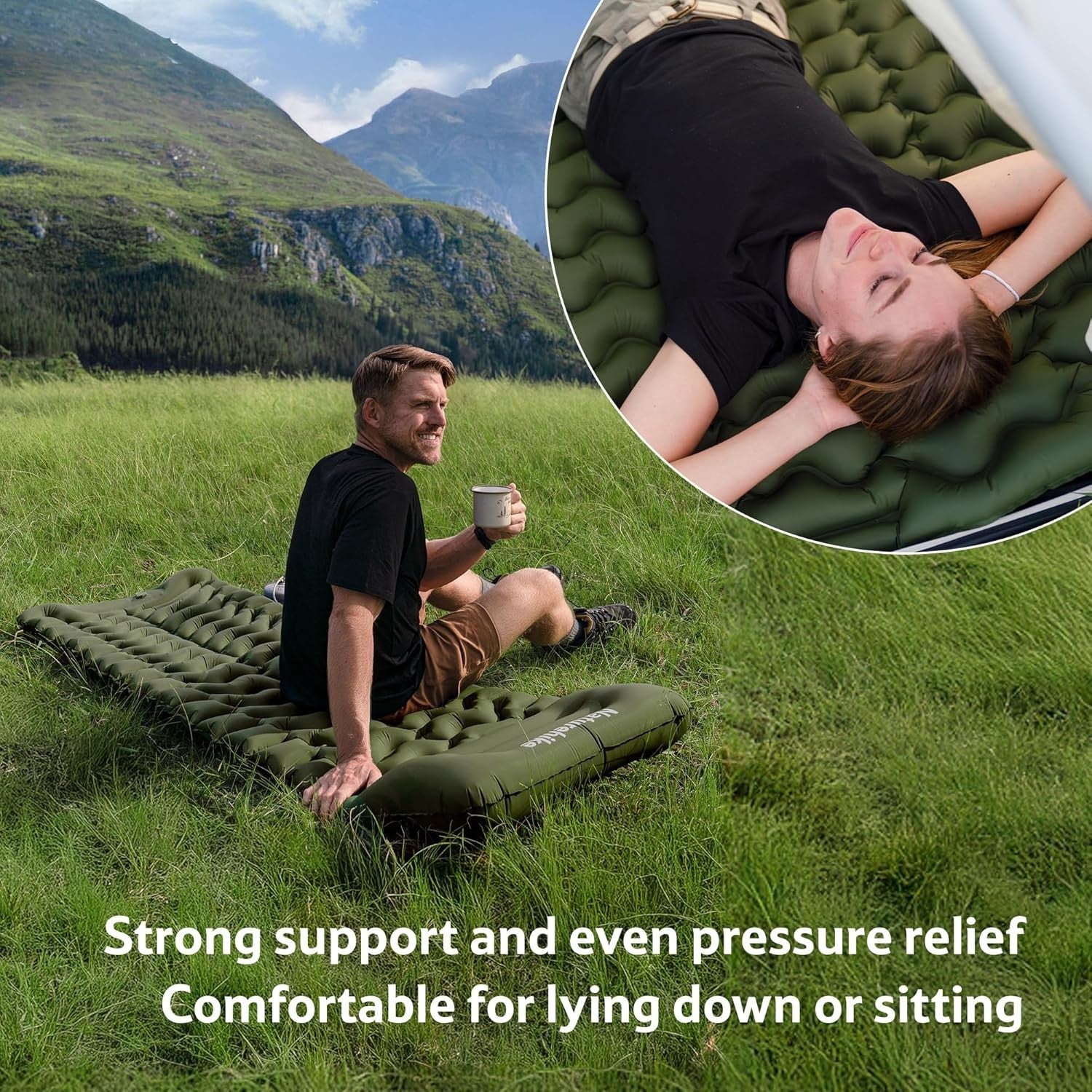 Ultralight Inflatable Camping Sleeping Mat – Self-Inflating, Waterproof, Compact