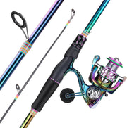 1.8m Lightweight Carbon Fiber Spinning Rod & Reel Fishing Combo