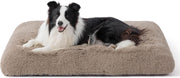 Large Fluffy Dog Crate Bed Washable Anti Slip Warm Cushion 89x58cm Camel