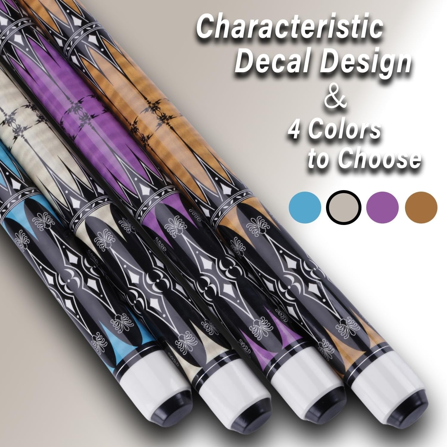 58" Maple Pool Cue 13mm Tip 19oz 20oz 1/2 Joint Billiard Stick