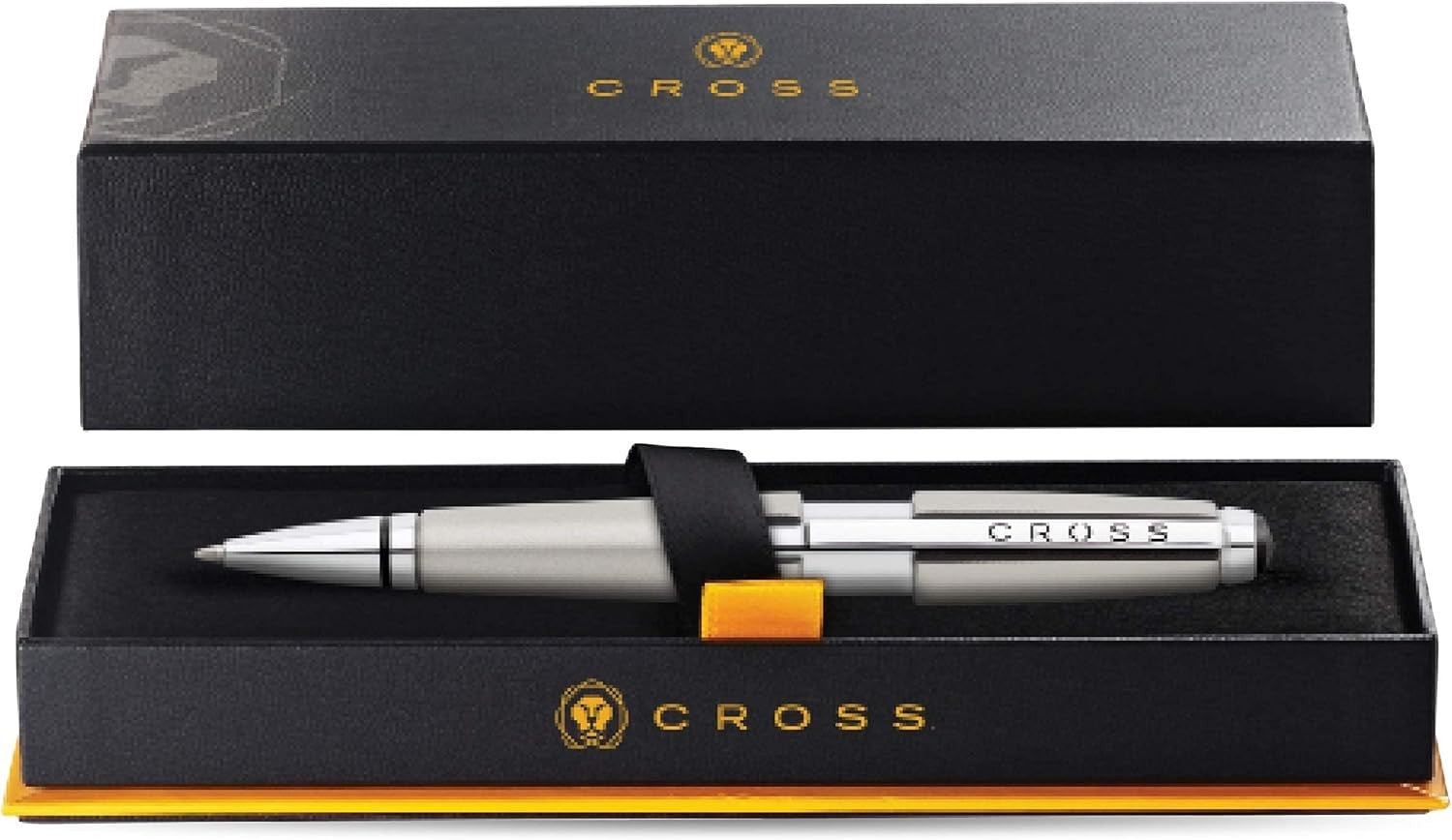 Luxury Titanium Grey Ballpoint Pen Model Edge Fine Point Gift Box