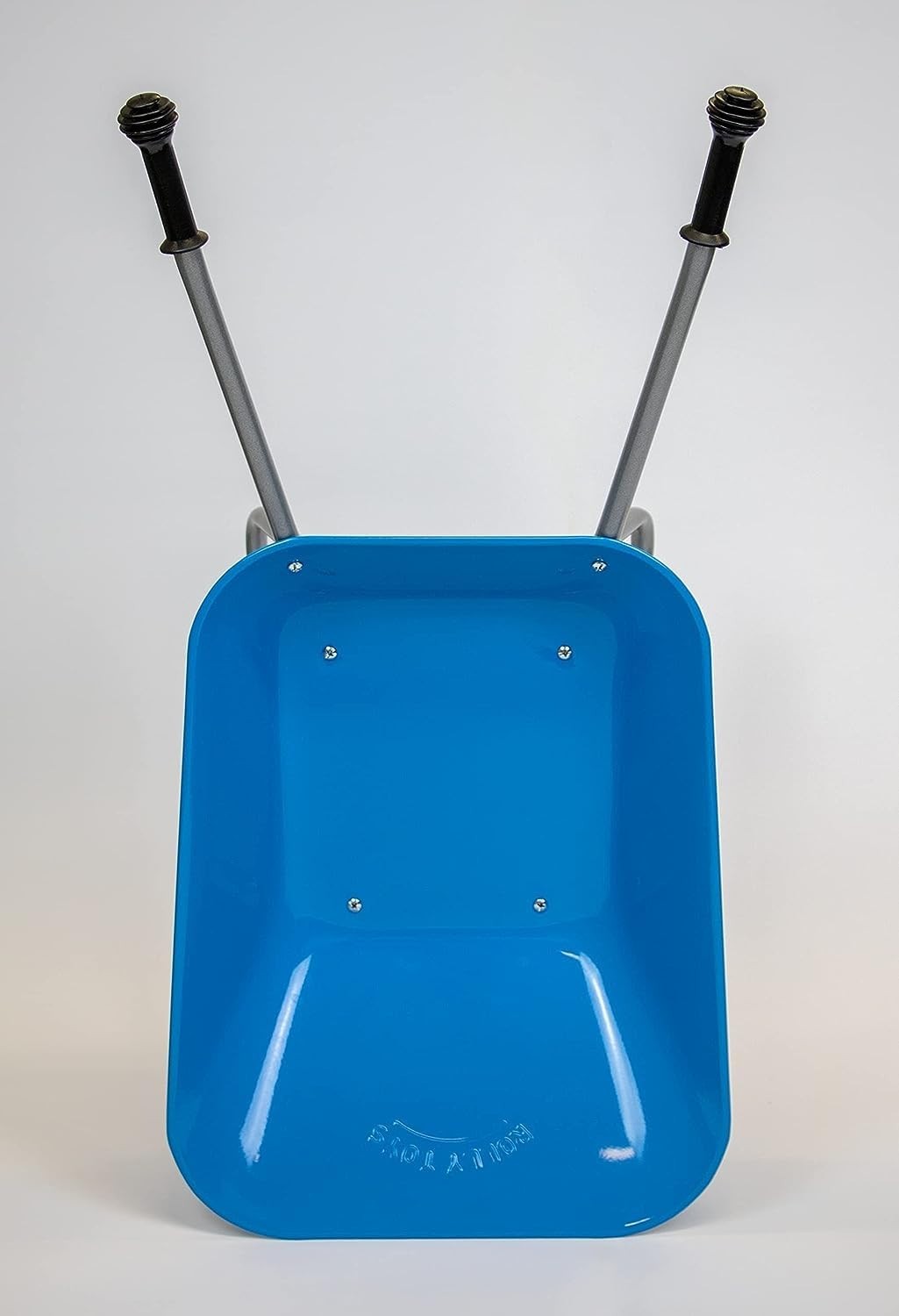 Kids Silver/Blue Metal Wheelbarrow – Plastic Handles, Tubeless Tyre, 25kg Load
