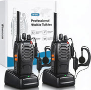 Long Range Walkie Talkies 2 Pack Rechargeable 16CH 2 Way Radios VOX