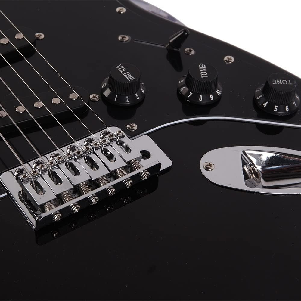 Full Size Electric Guitar Kit 20W Amp Black Beginner Pack