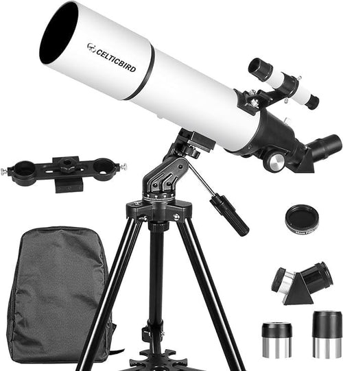 80mm Aperture 600mm Refractor Telescope for Adults & Beginners