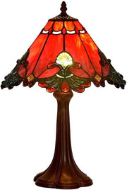Handmade Baroque Stained Glass Table Lamp 48cm Tall Bedside Light