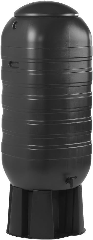250L Slimline Garden Water Butt with Tap, Lid, Stand & Diverter