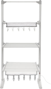 Heated Clothes Airer 3 Tier Electric Drying Rack Fast Dry Indoor Foldable