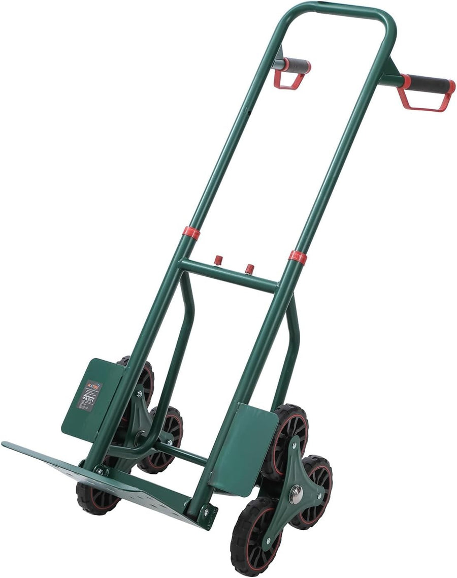 Folding Stair Climbing Hand Truck 150kg 6-Wheel Dolly w/ Telescopic Handle