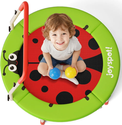 3FT Toddler Trampoline Foldable Mini Jumper Adjustable Handle Kids 36”