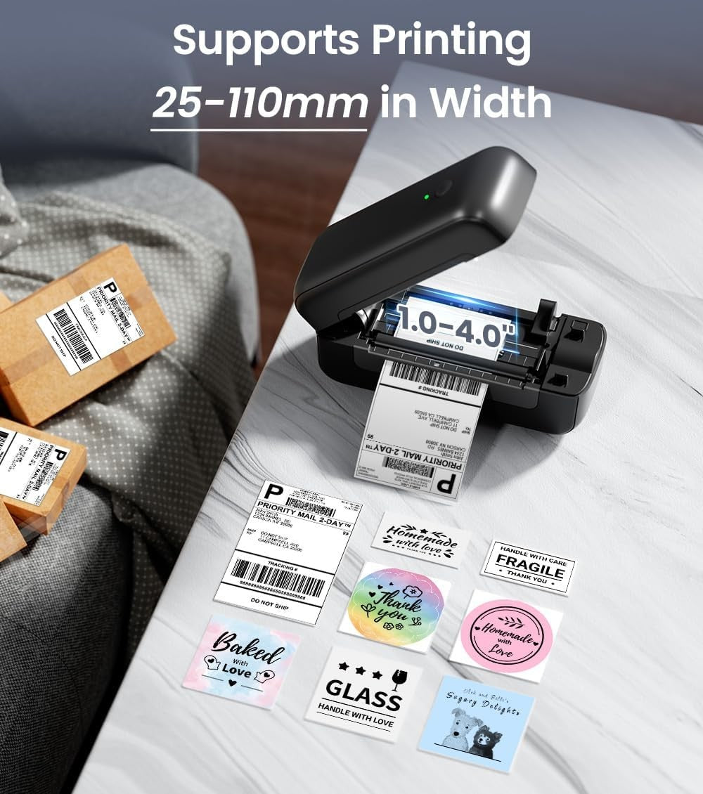 4x6 Bluetooth Thermal Label Printer Shipping Inkless