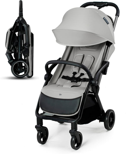 Lightweight Pushchair Buggy Newborn to 4 Years 22kg Auto Fold Grey