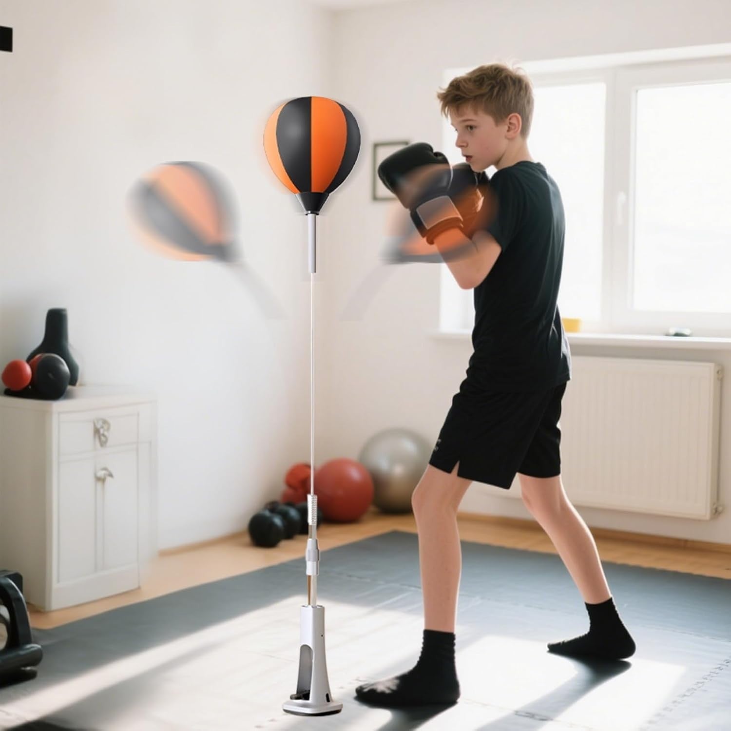 Adjustable Reflex Boxing Bag Stand Free Standing Speed Trainer