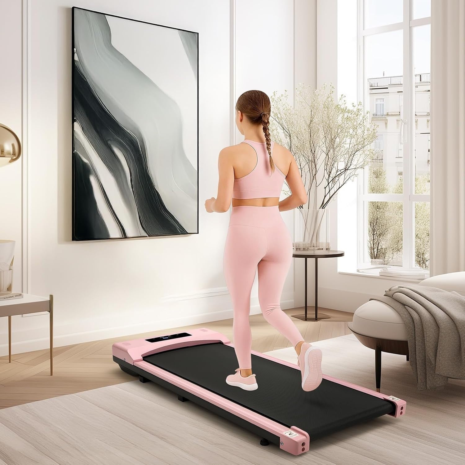 Ultra Slim Under Desk Treadmill 2.5HP Quiet Walking Pad 1–8 km/h Home Office
