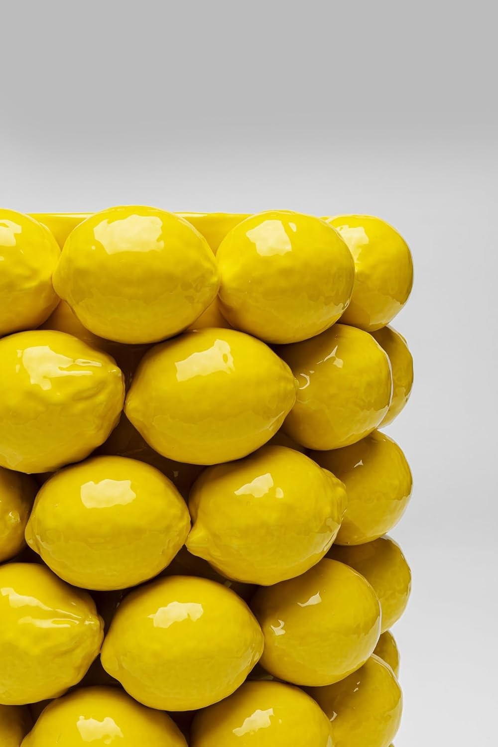 Large Yellow Lemon Ceramic Vase 43cm Modern Statement Table Home Decor